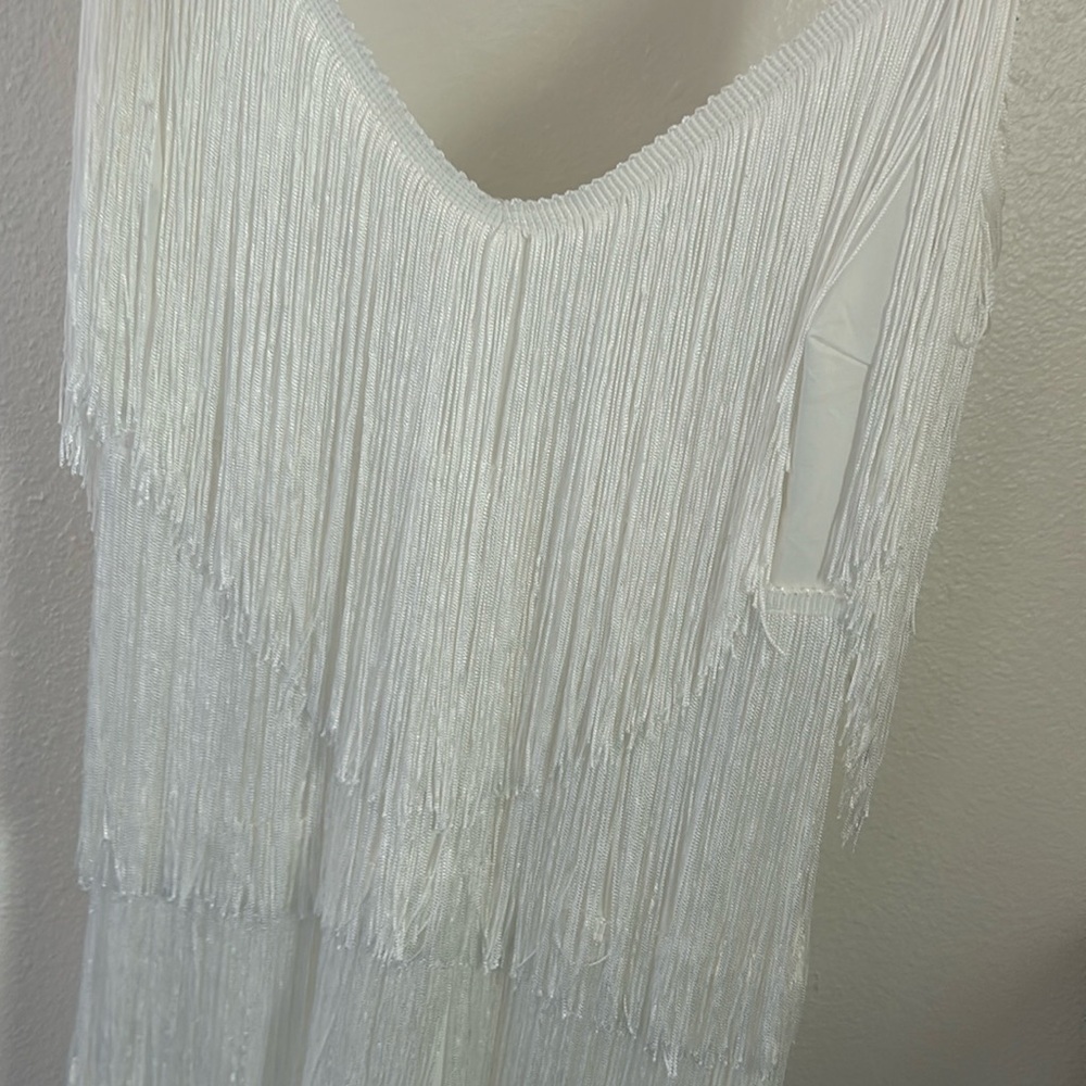 White tassel dress